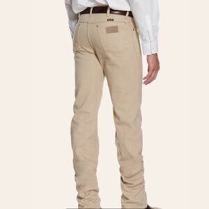 Men’s Wrangler tan jeans 33x34